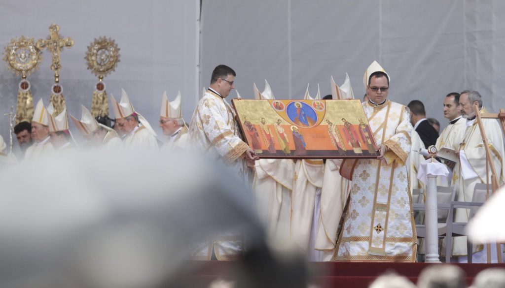Icoana beatificării celor 7 episcopi greco-catolici